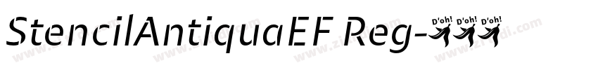StencilAntiquaEF Reg字体转换